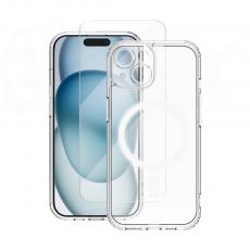 OEM - iPhone 15 Skärmskydd Vmax: Mag Case + 2,5D Premium Glas