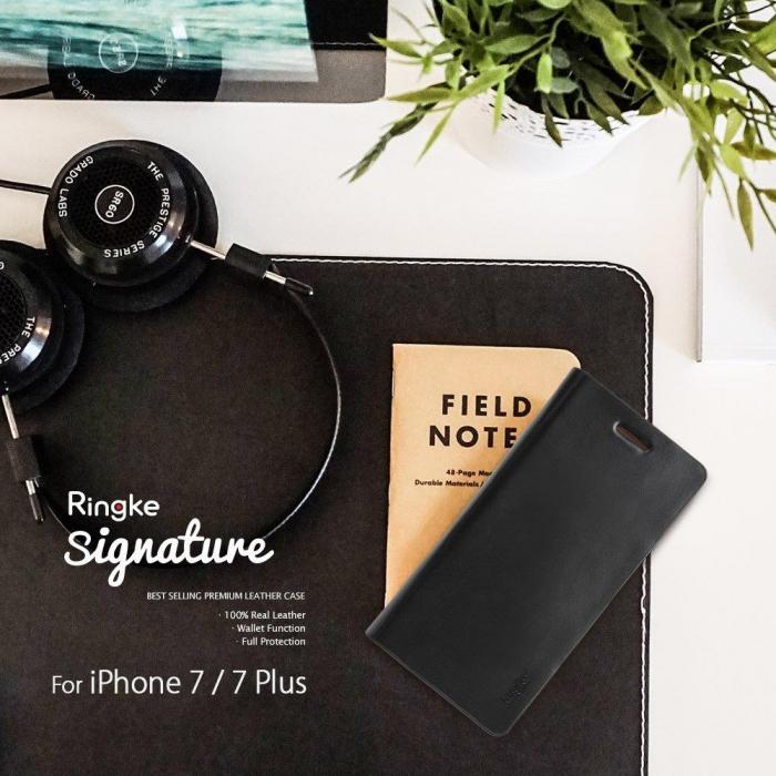 UTGATT5 - Ringke Signature Plnboksfodral till Apple iPhone 8/7 - Brun