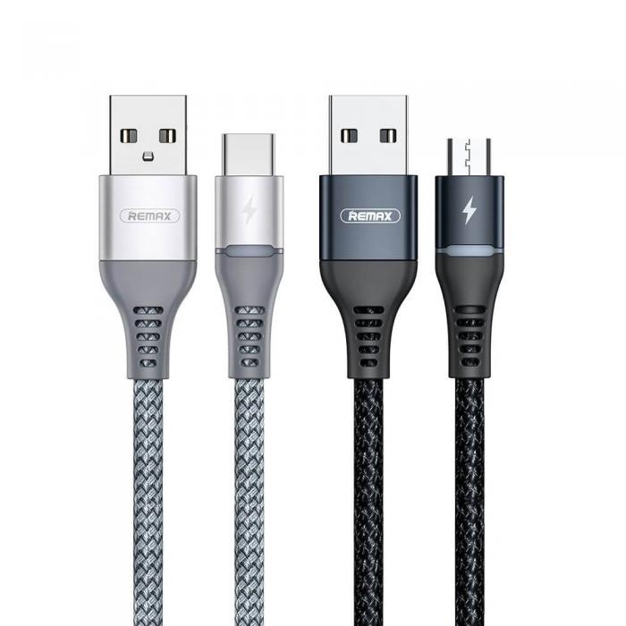 UTGATT5 - Remax Wire USB micro USB KabelLED ljus 2,4 A 1 m Svart