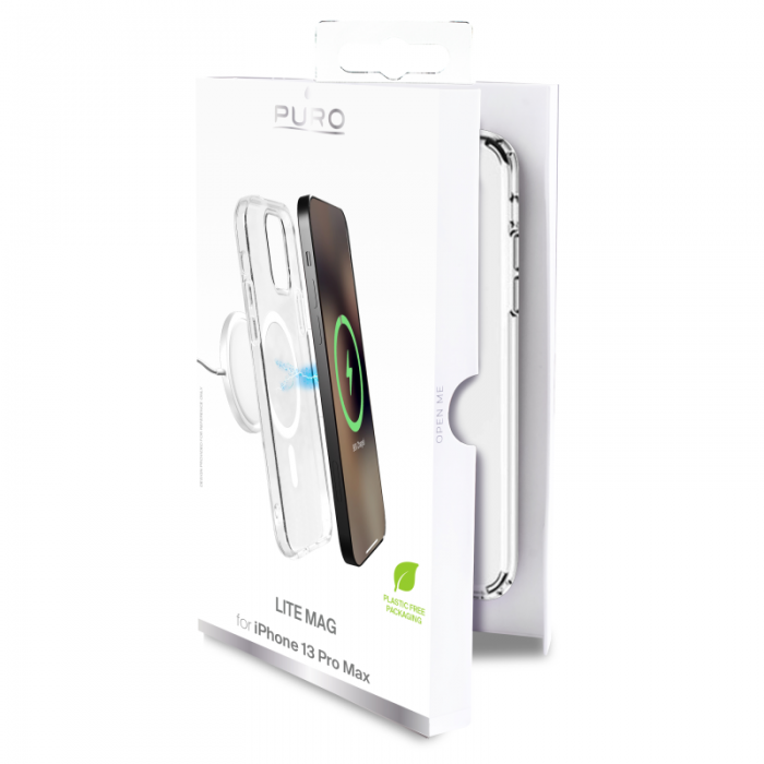 UTGATT5 - Puro Lite Magsafe Skal iPhone 13 Pro Max - Transparent