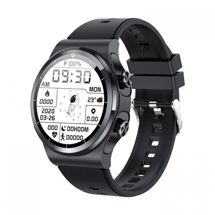 A-One Brand - 2-i-1 Smart Watch med Earbuds GT69 TWS Vattentt - Svart
