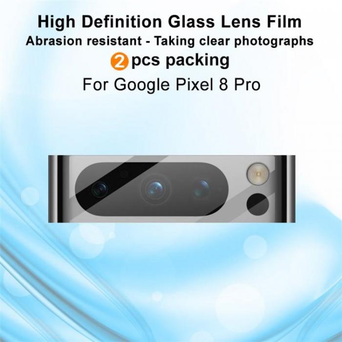 A-One Brand - [2-PACK] Google Pixel 8 Pro Kameralinsskydd i Hrdat Glas - Clear