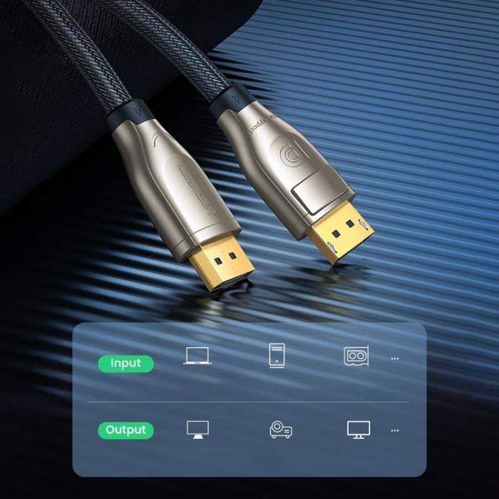 Ugreen - Ugreen DisplayPort Till DisplayPort 8K Kabel 3m - Svart