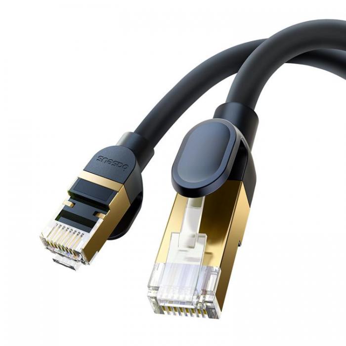 BASEUS - Baseus Ethernet Kabel CAT 8 40Gb/s 8m - Svart