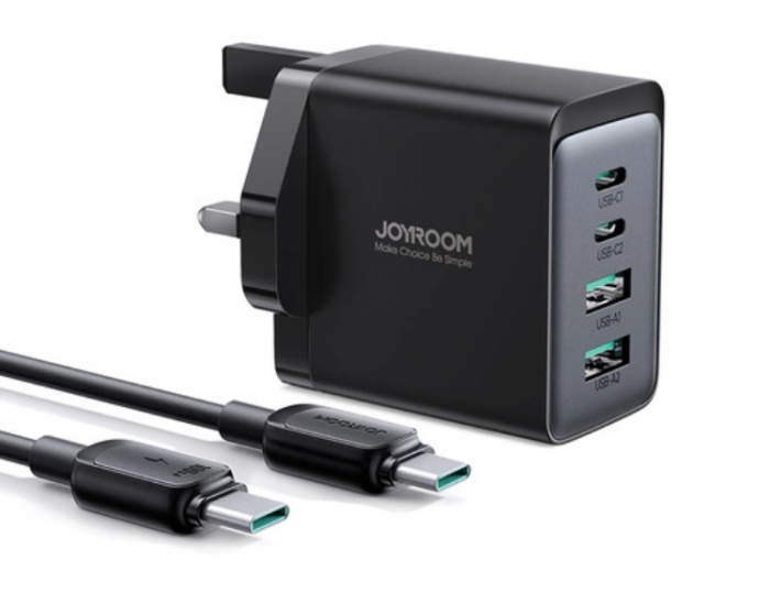 Joyroom - Joyroom Vggladdare USB-A/USB-C med USB-C Kabel - Svart
