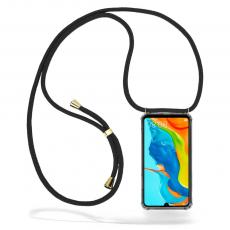 CoveredGear-Necklace - Boom Huawei P30 Lite mobilhalsband skal - Black Cord
