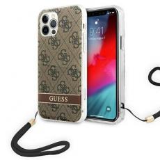 Guess - Guess iPhone 12/12 Pro Skal 4G Print Strap - Brun