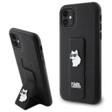 KARL LAGERFELD - KARL LAGERFELD iPhone 11/XR Mobilskal Gripstand Pins - Svart