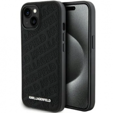 KARL LAGERFELD - Karl lagerfeld iPhone 15 Plus Mobilskal Quilted Pattern - Svart