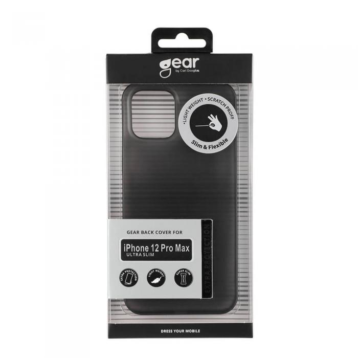 GEAR - GEAR Mobilskal Ultraslim Svart Semitransparent iPhone 12 Pro Max