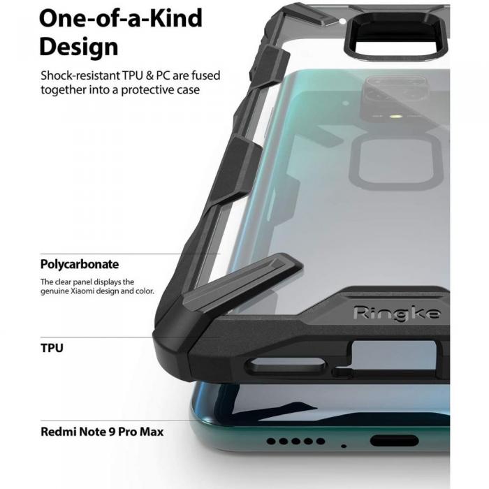 UTGATT5 - Ringke - Fusion X Xiaomi Redmi Note 9 / 9 Pro - Svart
