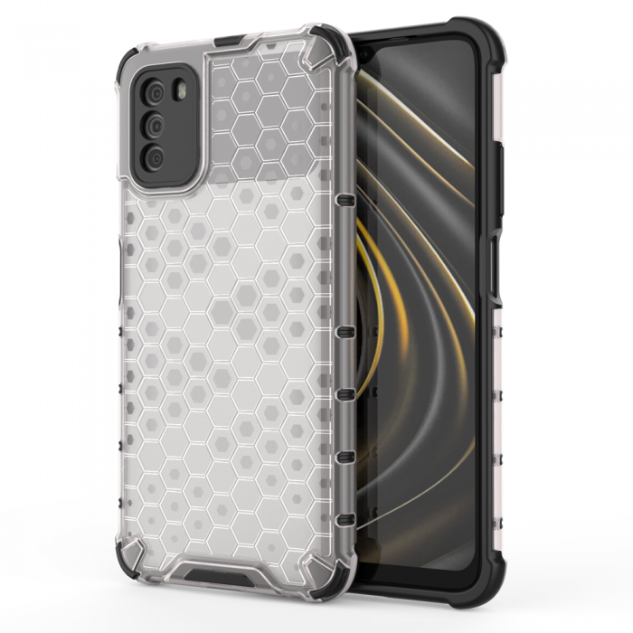 OEM - Honeycomb Armor Bumper Skal Xiaomi Poco M3 / Redmi 9t - Transparent
