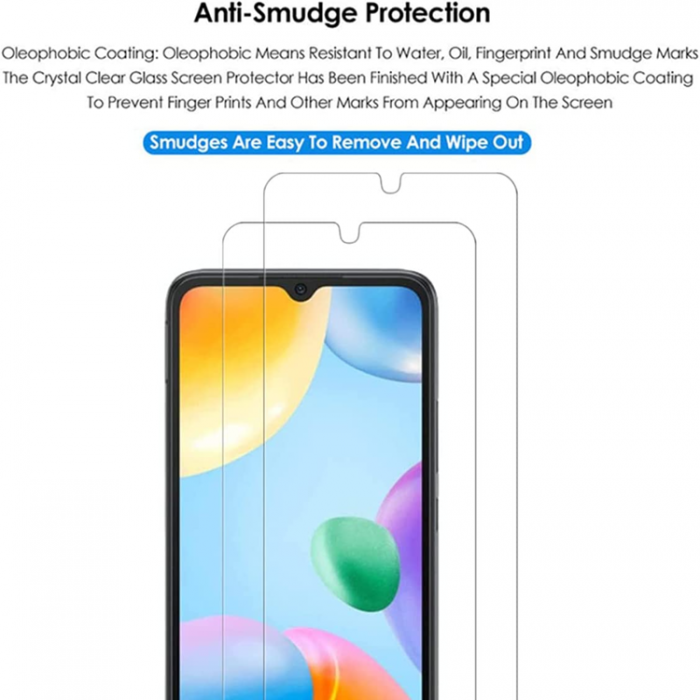 A-One Brand - [1-Pack] Xiaomi Redmi 10C Hrdat Glas Skrmskydd - Clear