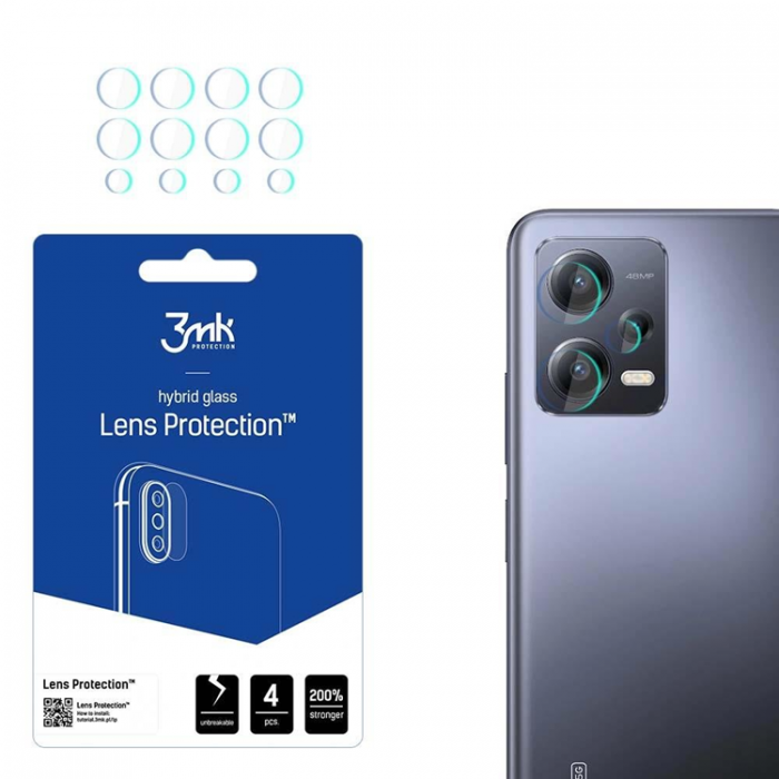 3MK - 3MK Xiaomi Redmi Note 12 Pro Kameralinsskydd i Hrdat glas 7H