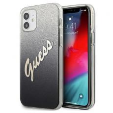 Guess - Guess Skal iPhone 12 Mini Glitter Gradient Script - Svart