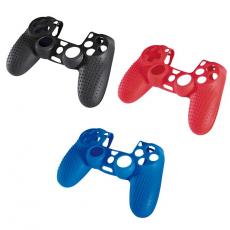 Hama - HAMA PS4 Handkontrollsskydd 3st i Silikon - Röd / Blå / Svart