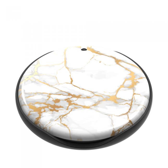UTGATT5 - POPSOCKETS Mirror Stone White Marble Gloss Avtagbart Grip med Stllfunktion