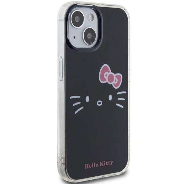 Hello Kitty - Hello Kitty iPhone 15 Mobilskal Hello Kitty IML Kitty Face - Svart