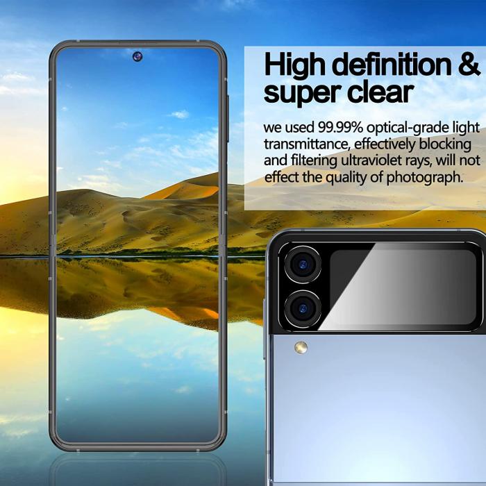 A-One Brand - [1-Pack] Galaxy Z Flip 4 Hrdat glas HD Kameralinsskydd