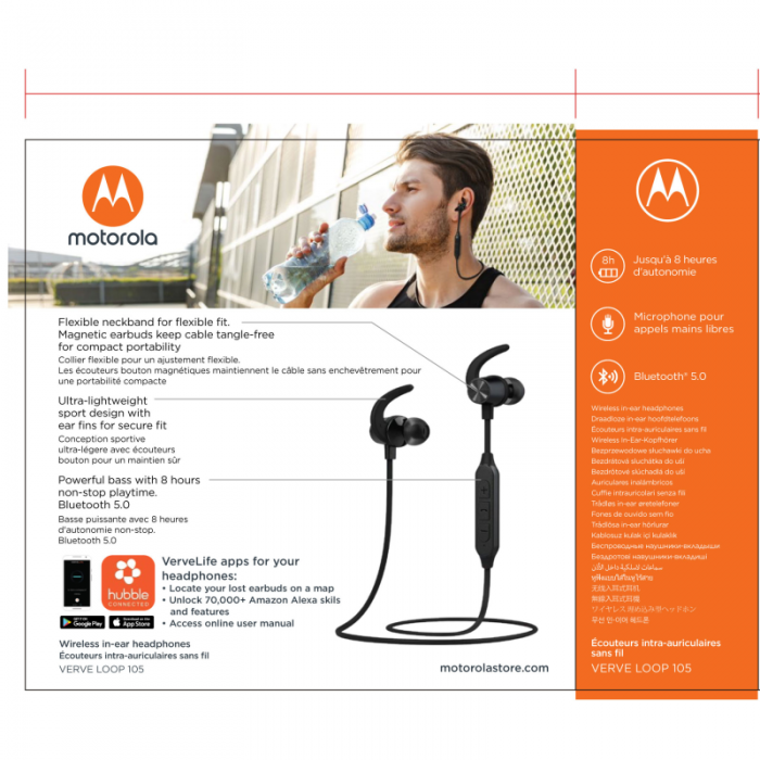 UTGATT1 - Motorola In-Ear Trdls Hrlurar Ververap 105 - Svart
