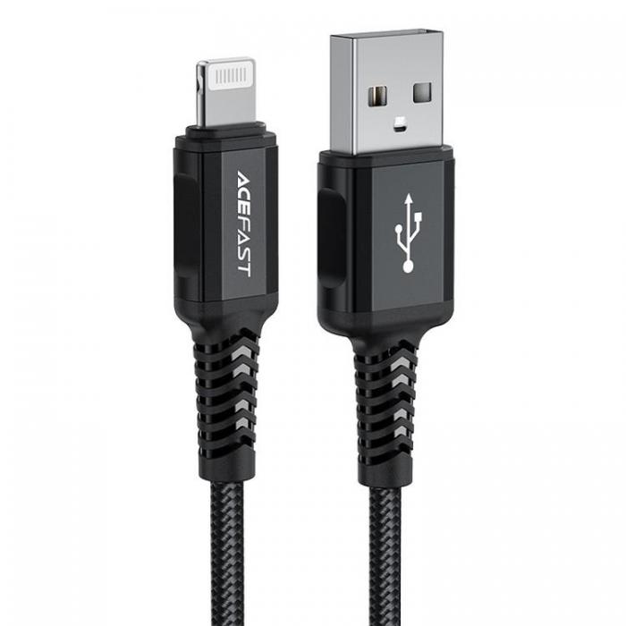 Acefast - Acefast USB-A Till Lightning Kabel 1.8m - Svart