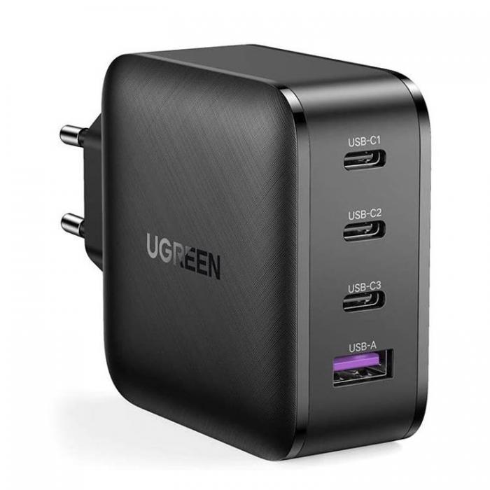 Ugreen - Ugreen Vggladdare 3x USB-C/1x USB - Svart
