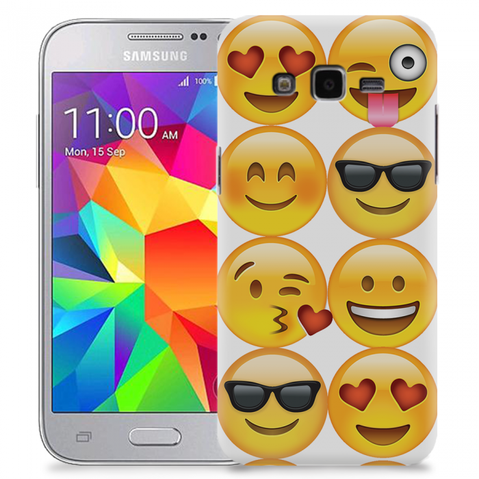 UTGATT5 - Skal till Samsung Galaxy Core Prime - Emoji - Smileys