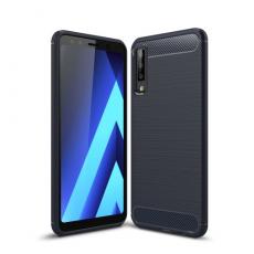 A-One Brand - Carbon Brushed Flexicase Skal till Samsung Galaxy A7 (2018) - Blå