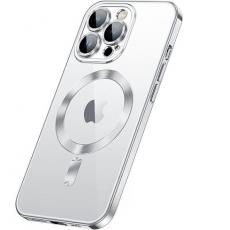 A-One Brand - iPhone 15 Plus Mobilskal Magsafe Electroplating - Silver