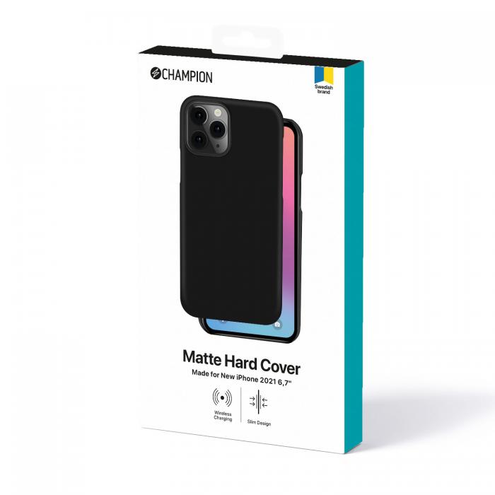 UTGATT1 - Champion Matte Hard Cover till iPhone 13 Pro Max - Svart