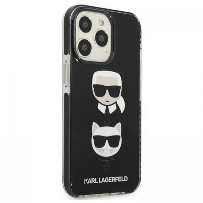 KARL LAGERFELD - KARL LAGERFELD iPhone 13 Pro Max Skal Karl & Choupette Head - Svart