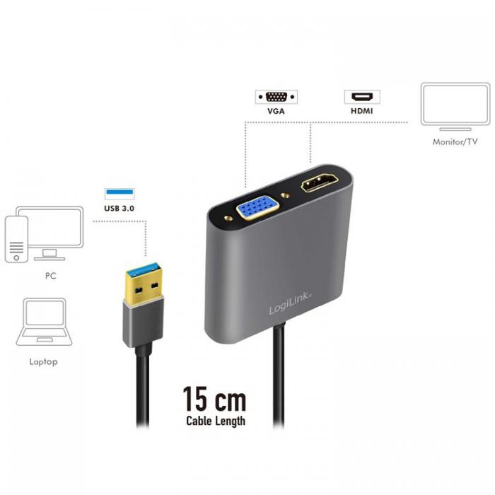 UTGATT1 - LOGILINK USB-A 3.0 HDMI-Hona Adapter