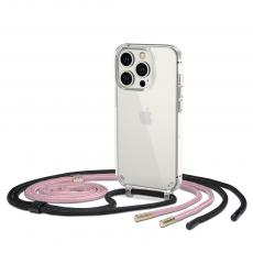Tech-Protect - Tech-Protect iPhone 14 Pro Skal med Halsband Flexair Chain - Svart och Rosa