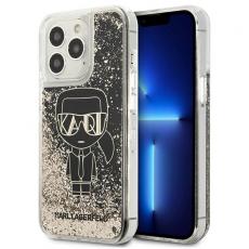 KARL LAGERFELD - Karl Lagerfeld Liquid Glitter Gatsbyd Skal iPhone 13 Pro Max - Svart