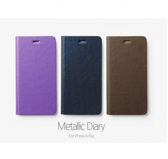 UTGATT5 - Zenus Metallic Diary Plnboksfodral till Apple iPhone 6(S) Plus (Lila)