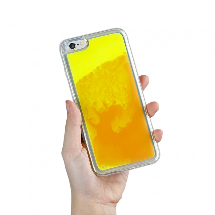 A-One Brand - Liquid Neon Sand skal till iPhone 6/6s Plus - Orange