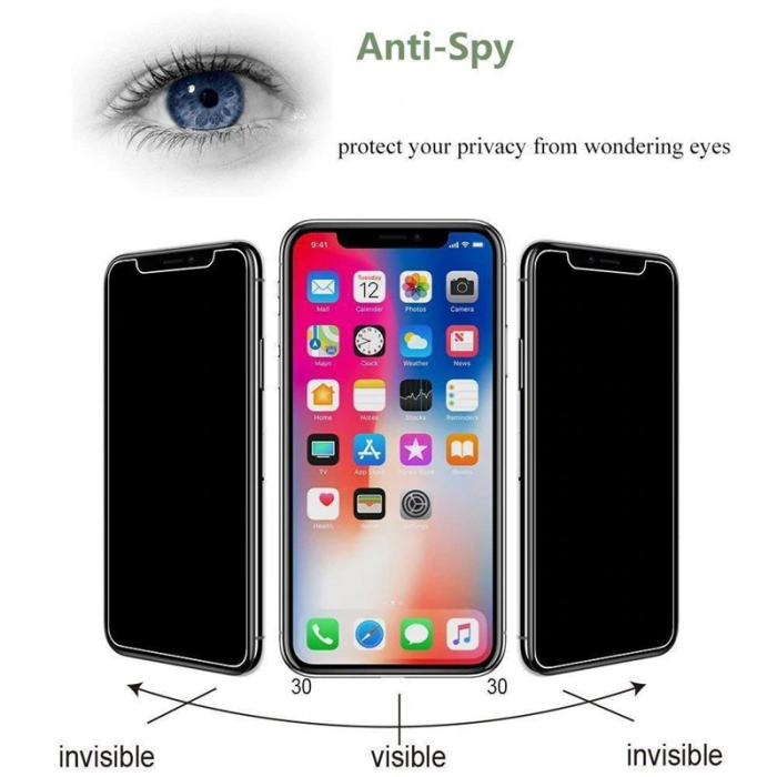OEM - Privacy Hrdat Glas Skrmskydd till Apple iPhone 11