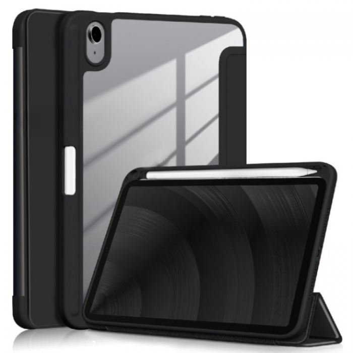 A-One Brand - iPad mini 6 (2021) Fodral Tri-Fold PU Lder - Svart