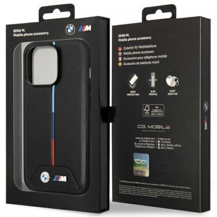 BMW - BMW iPhone 13 Pro/13 Mobilskal Magsafe Quilted Tricolor