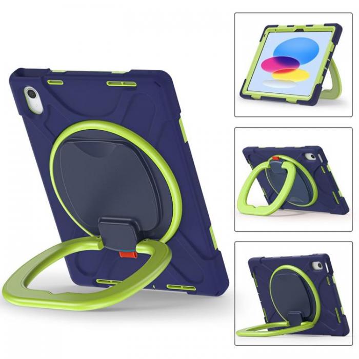 Tech-Protect - Tech-Protect iPad 10.9 (2022) Fodral X-Armored - Navy/Lime