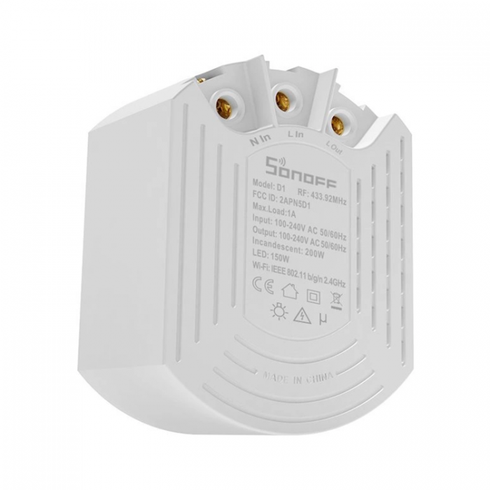 Sonoff - Sonoff D1 Smart Dimmer Switch 433 MHz - Svart