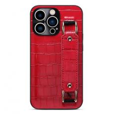 A-One Brand - iPhone 14 Pro Max Skal Korthållare Crocodile - Röd