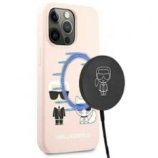 KARL LAGERFELD - Karl Lagerfeld Karl & Choupette Magsafe Skal iPhone 13/13 Pro - Ljus Rosa