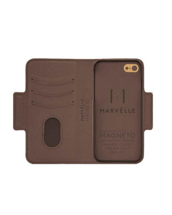 UTGATT4 - Marvlle N305 Plnboksfodral iPhone 6/7/8/SE 2020 - LIGHT Brun