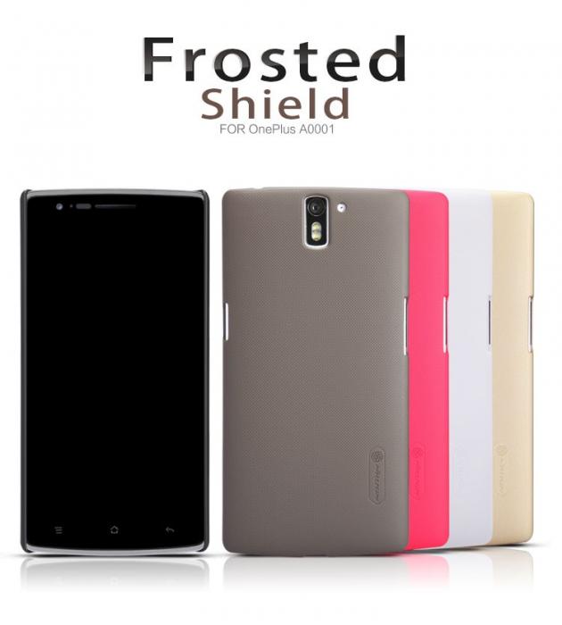 UTGATT5 - Nillkin Frosted Shield Skal till OnePlus One + Skrmskydd (Guld)