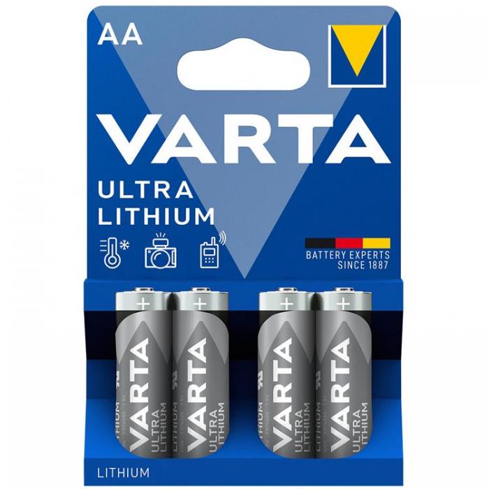UTGATT1 - Varta 4-pack Ultra Lithium AA / LR6 Batteri