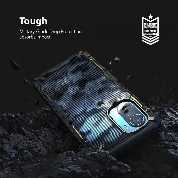 UTGATT5 - Ringke - Fusion X Mobilskal Xiaomi Poco F3 / Mi 11i - Camo Svart
