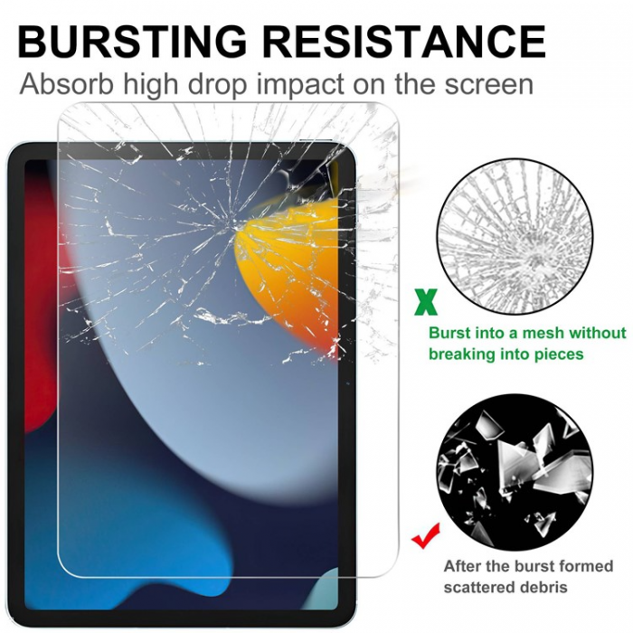 A-One Brand - iPad 10.2 (2019/2020/2021) Hrdat Glas Skrmskydd - Clear