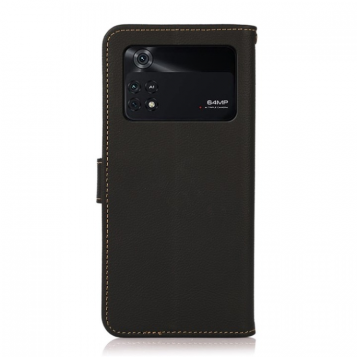 KHAZNEH - KHAZNEH Xiaomi Mi 11 Ultra Plnboksfodral kta Lder Kickstand - Svart