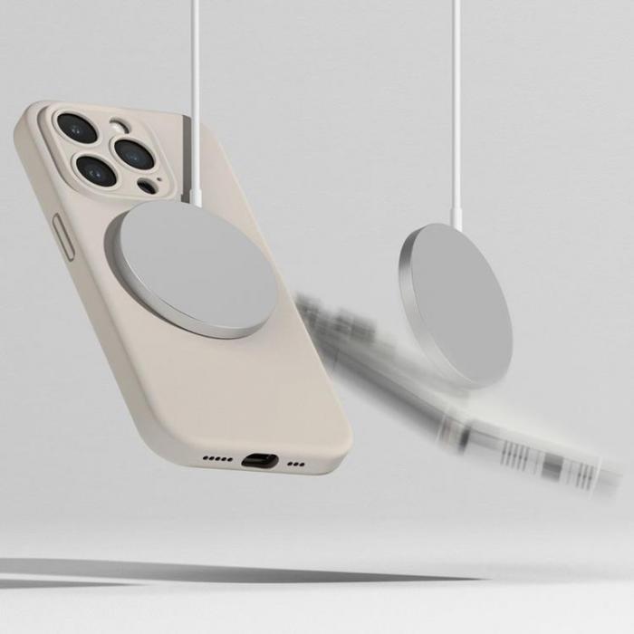 Ringke - Ringke iPhone 15 Pro Max Mobilskal Magsafe Silikon - Stone
